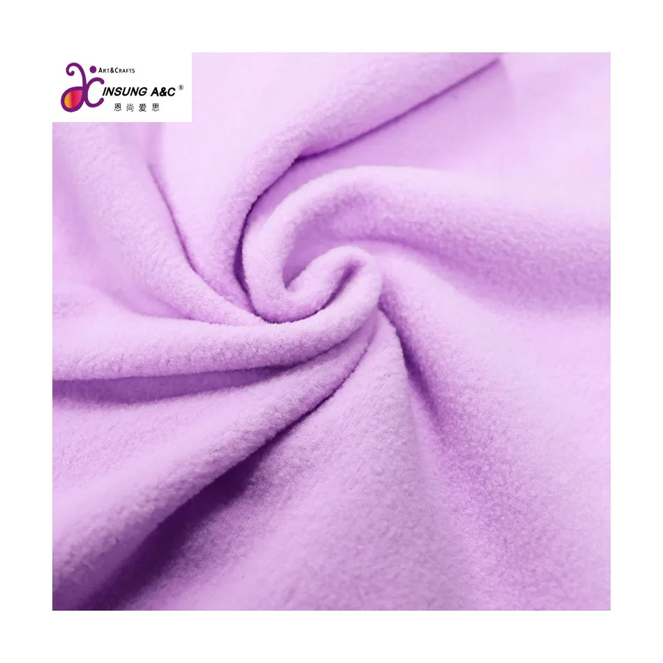 Recycle Polyester Eco Friendly Two Side Polar Fleece Anti Pilling Circular Knit Textile Fabric For Garment Apparel