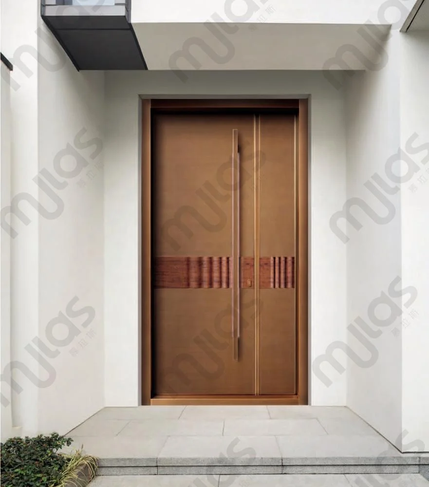 newest modern style copper sheet metal door designs