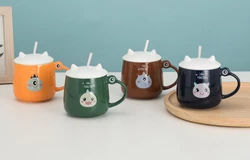 Cartoon monster cute mug ceramic coffee cup Candy-colored