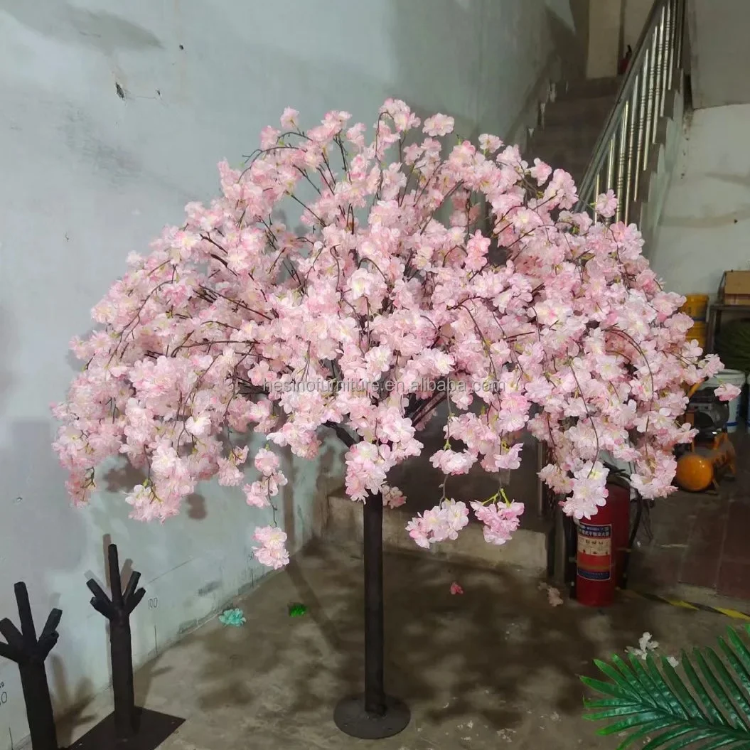 Customized High Quality Artificial Cherry Blossom Flower Trees For Hotel  Wedding Decoration