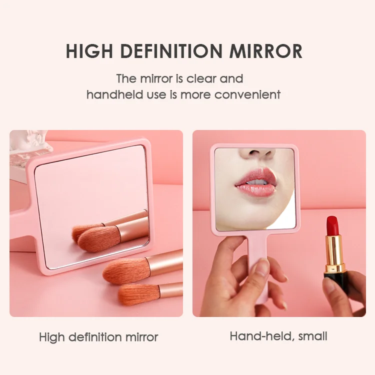 Makeup Mirror Rectangular Vanity Mirror for Women Personalized Square Chrome 2 Side Folding Makeup Compact Pocket Mirror 10 Pcs