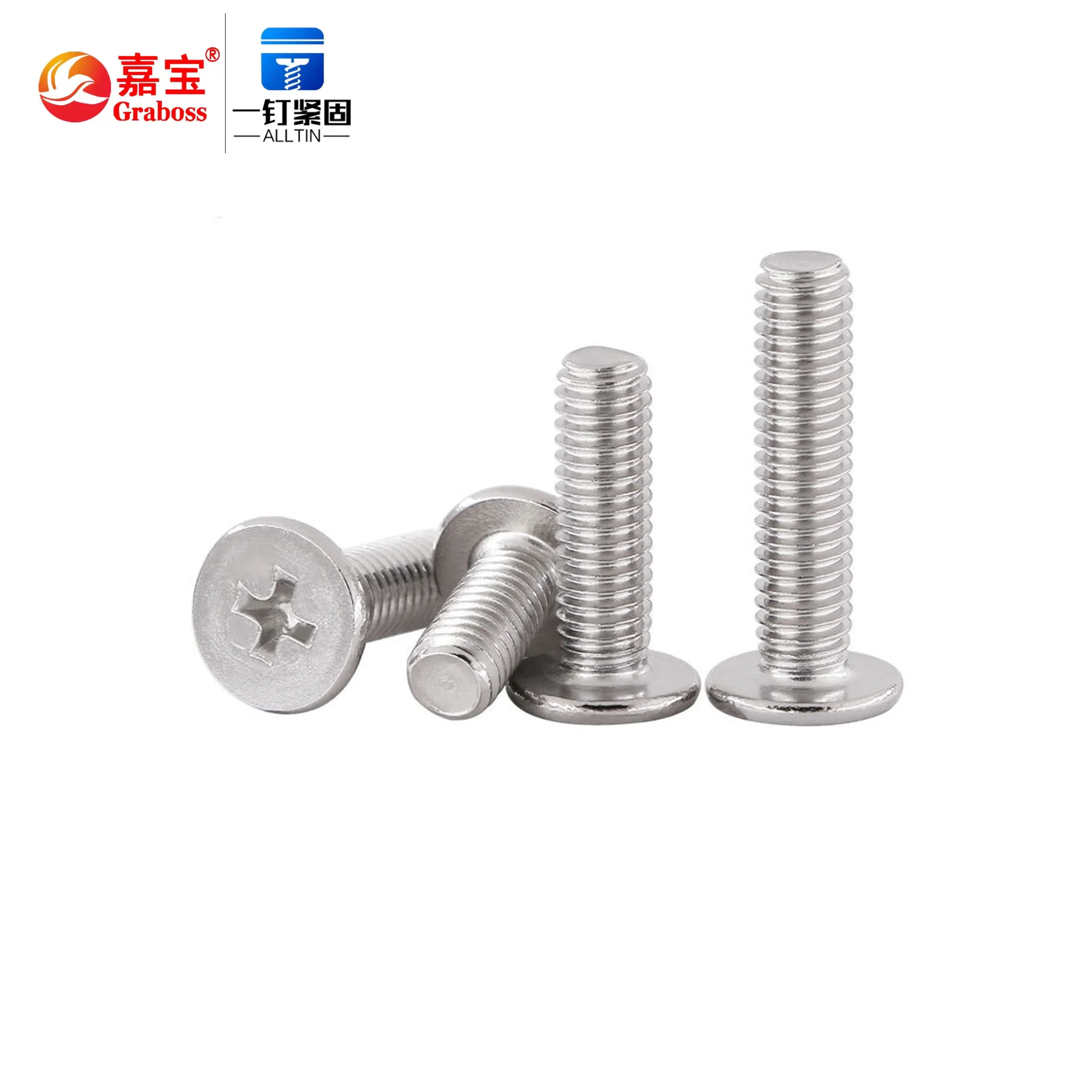 Stainless Steel M2 M2.5 M3 M4 M5 M6 M8 Phillips Thin Flat Head Laptop Screw Wafer Ultra Low Head Screw
