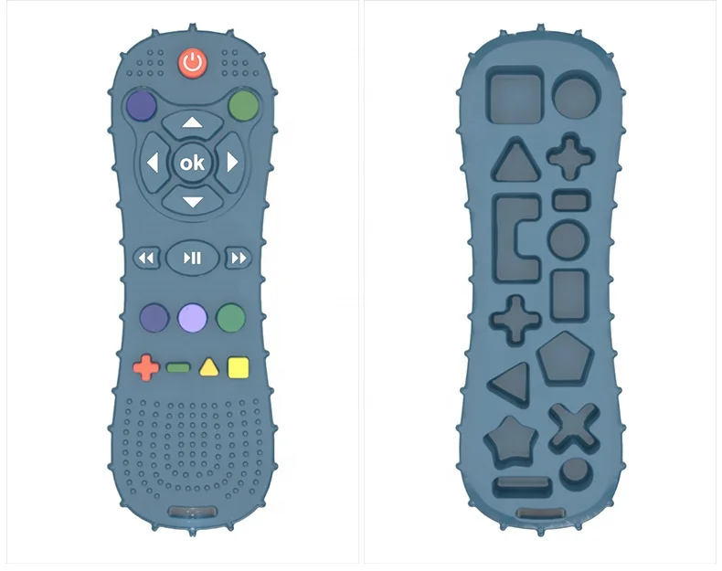 New Wholesale TV Remote Control Design Silicone Baby Teether Silicone Baby Teething Toys