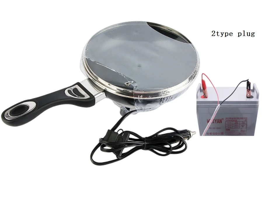 Прямая поставка с завода оптовая продажа электрический рисоварка 3 в 1 на солнечной батарее 12 В постоянного тока сковорода горячим