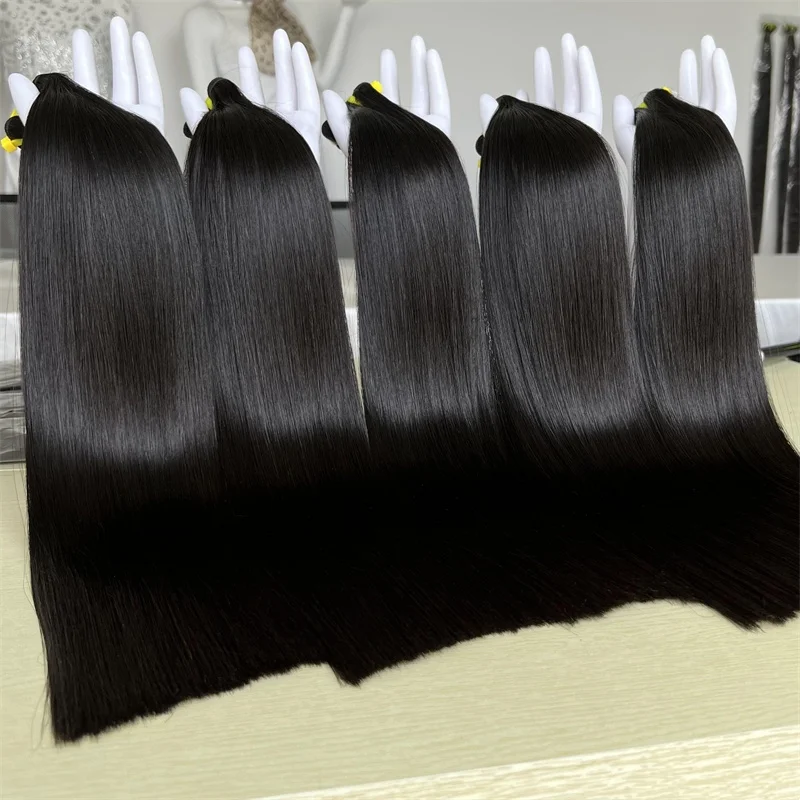 Wholesale Unprocessed Raw Indian Hair Vendor Bone Straight Remy Bundles Human Hair 12A Cuticle Aligned Raw Hair Bundles