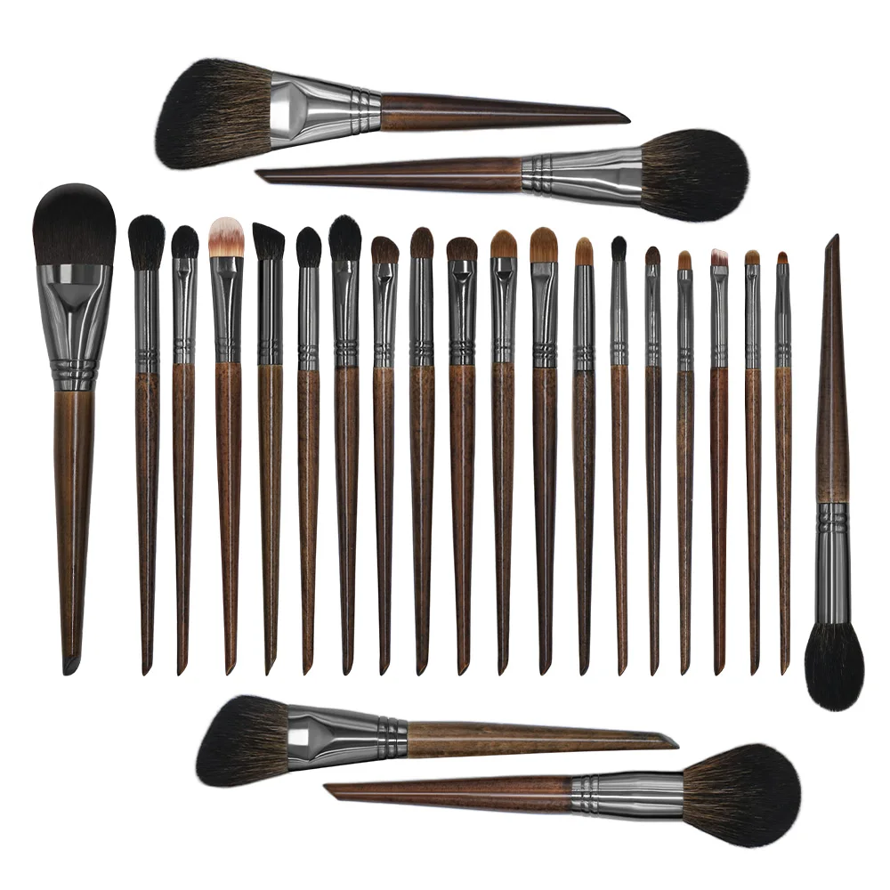 Professional Wholesale Wood Handle Synthetic Hair Foundation 18 pcs wooden makeup brush set