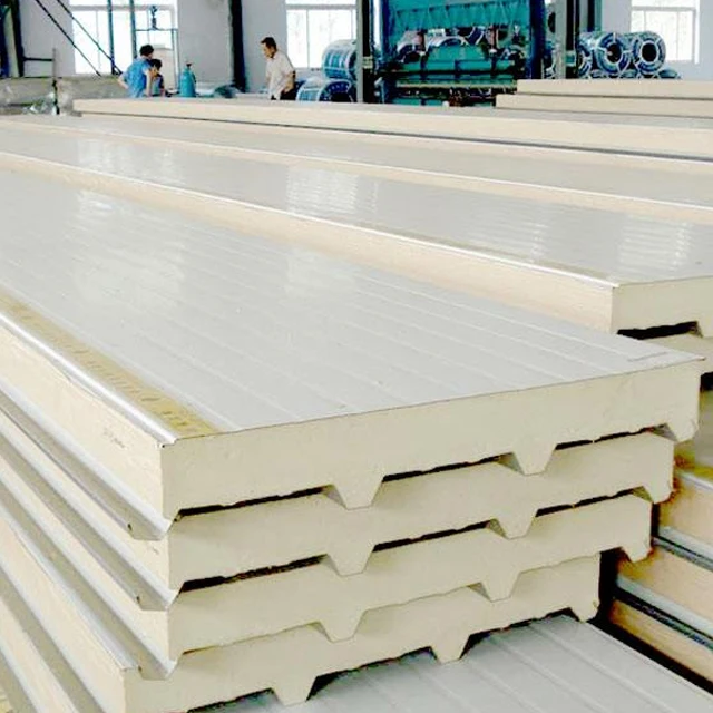 Automatic continuous line for sandwich panel rock wool