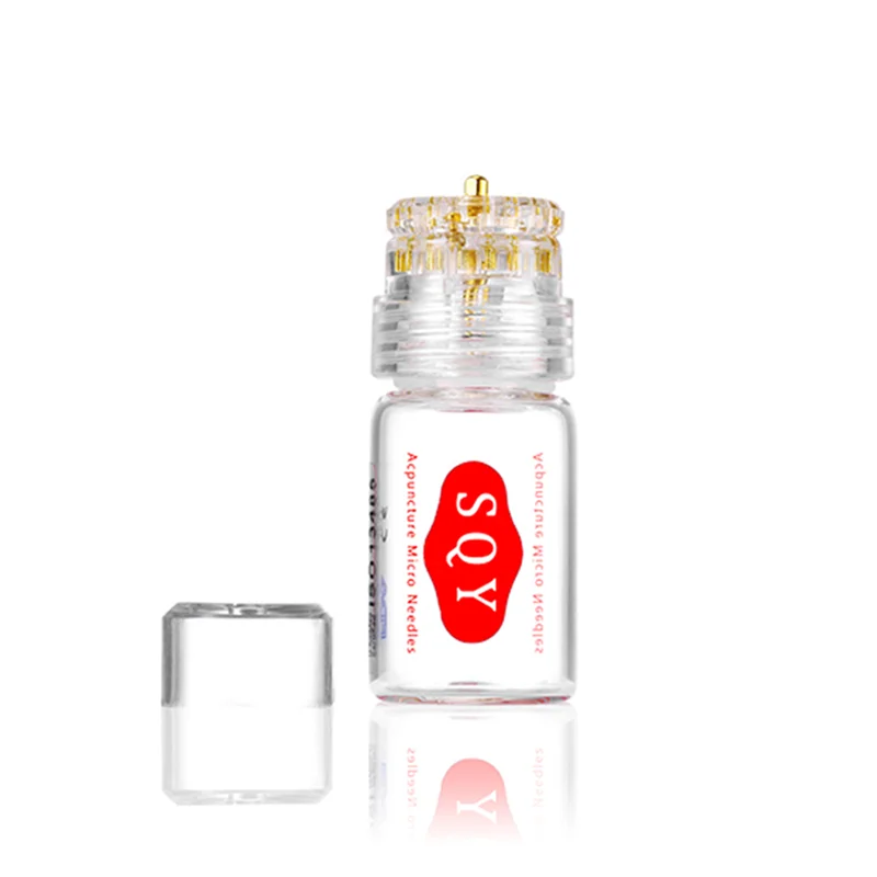 Hyaluronic acid serum bottle 24k gold plated 20 microneedles derma stamp