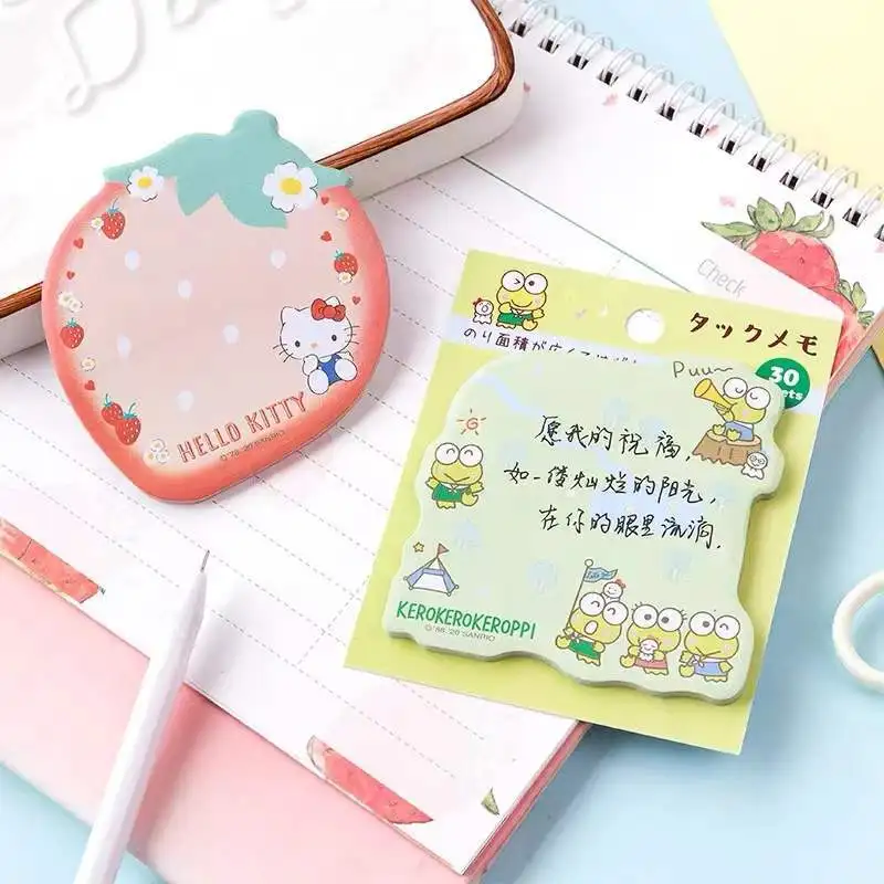 Kuromi Melody Memo Pad Sanrio Pochacco Sticky Notes Stationery Label Notepad Planner Sticker Post School Supplies
