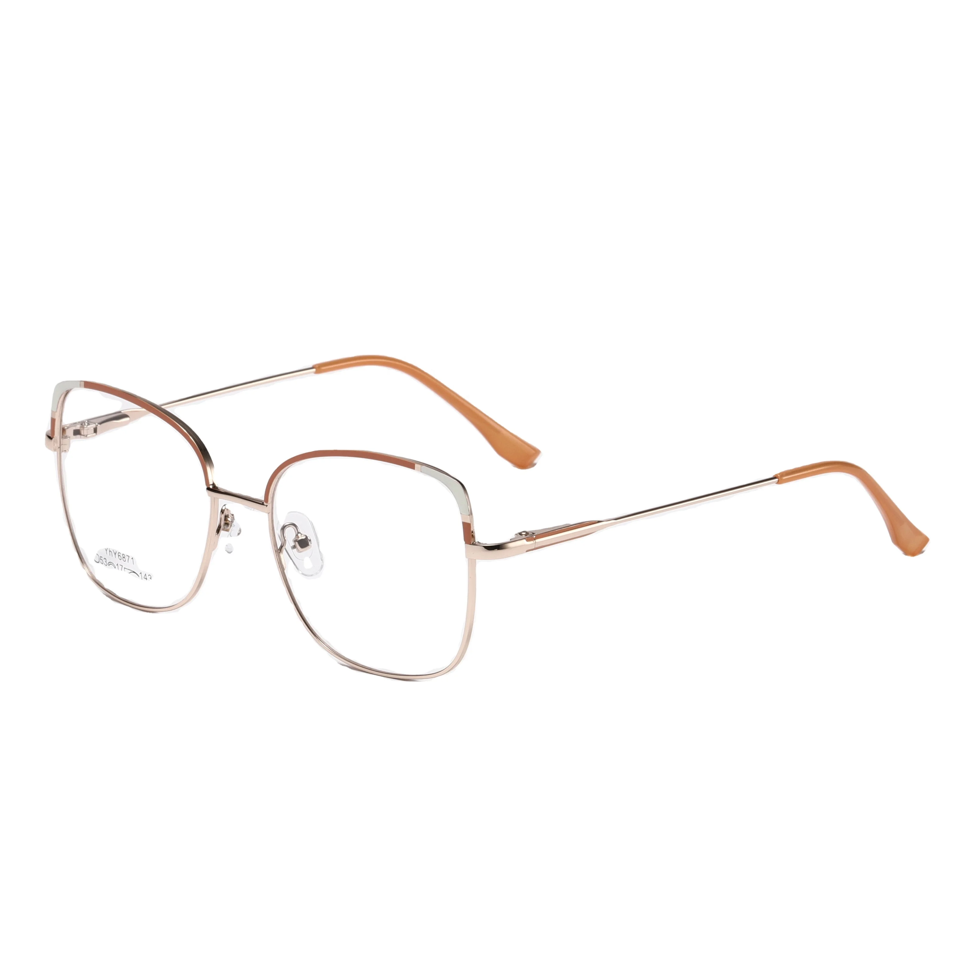Top Quality Handmade Designer Retro Computer Glasses Unisex Titanium Metal Eyewear Optical Frames Resin Alloy Standard Square