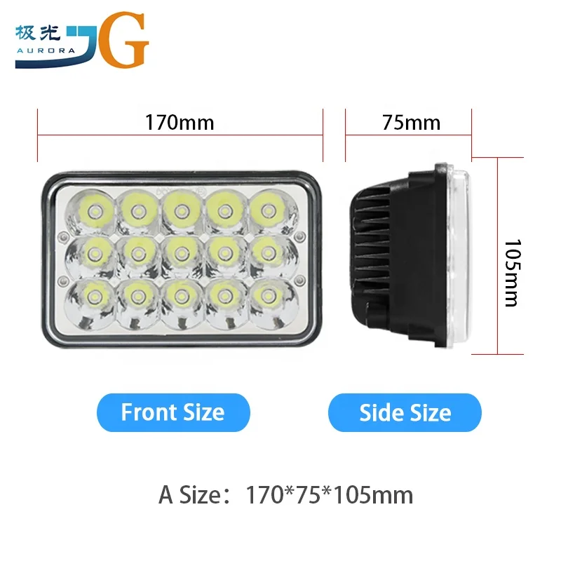 Chinese Price Motorcycle Car Led Work Light,45W Truck 4x6 Led Headlights light