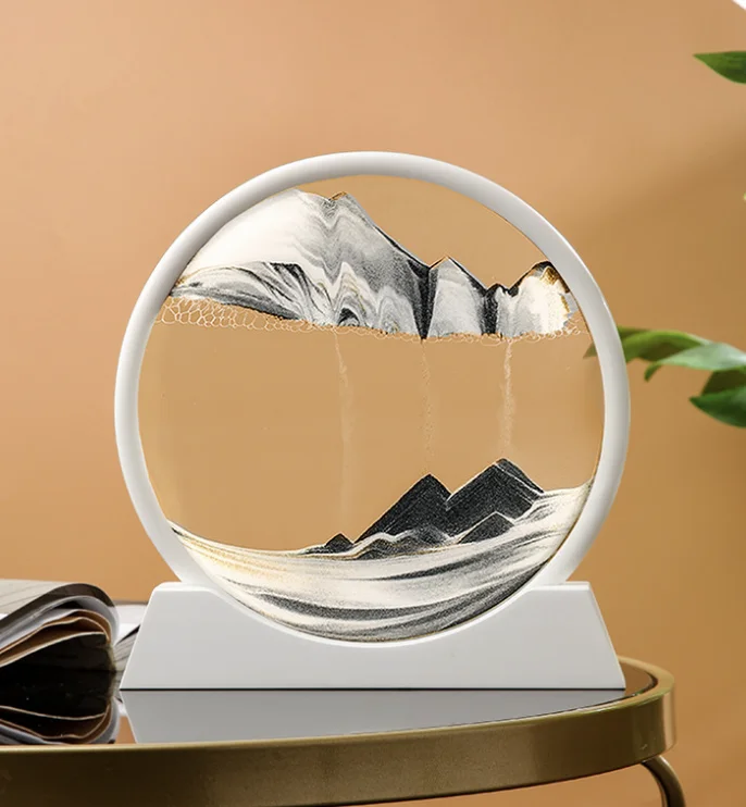 2022 Fashion Crafts Round Creative 3D Sand Painting Ornaments Home Decoration Accessories Moving Sand Art Picture