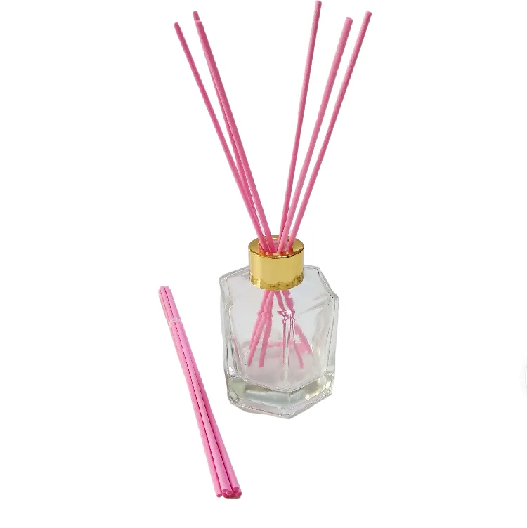 Розовые волоконные диффузорные палочки на заказ, аромадиффузорные палочки для эфирного масла