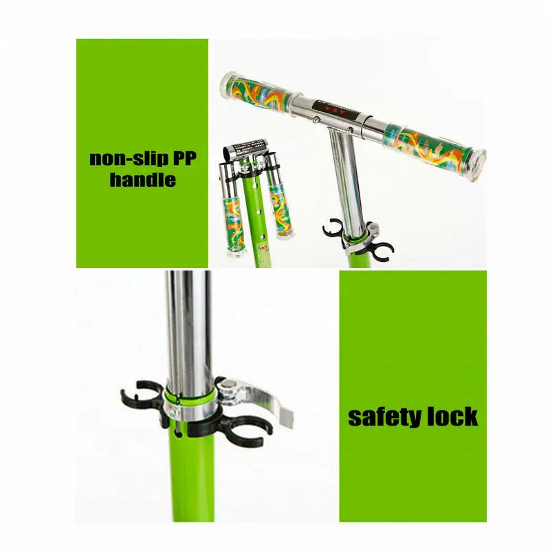 3-колёсный Детский самокат с мигающие колеса складной скутер подходит для От 2 до 6 лет дети легкий