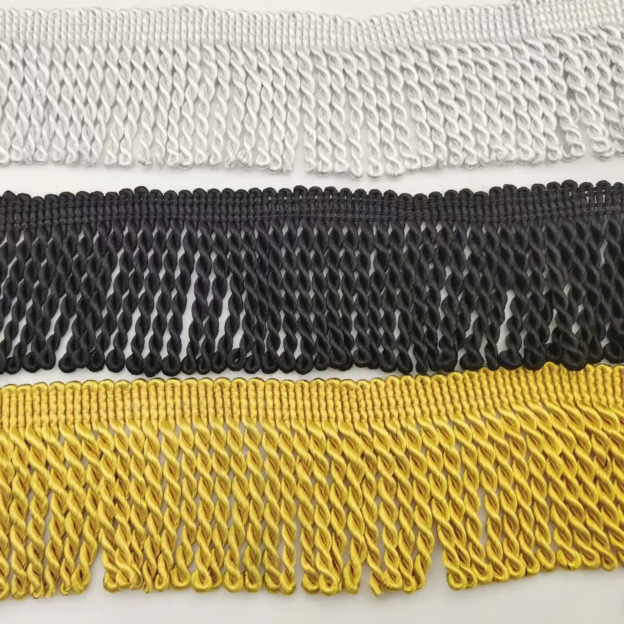 ZSY Wholesale 22 Colors 6.5cm Long Tassel Lace Gold Black Red White Curtain Bullion Fringe for Decoration
