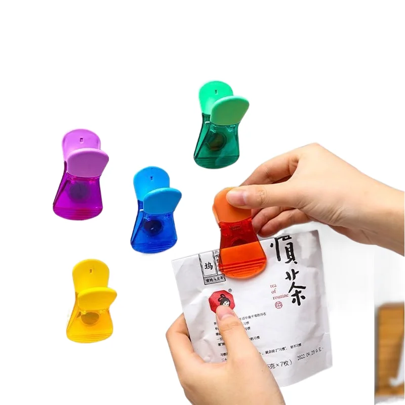 Custom Wholesale Plastic U Shape Large Office Fridge Magnet Bag Clip Magnetic Memo Clip