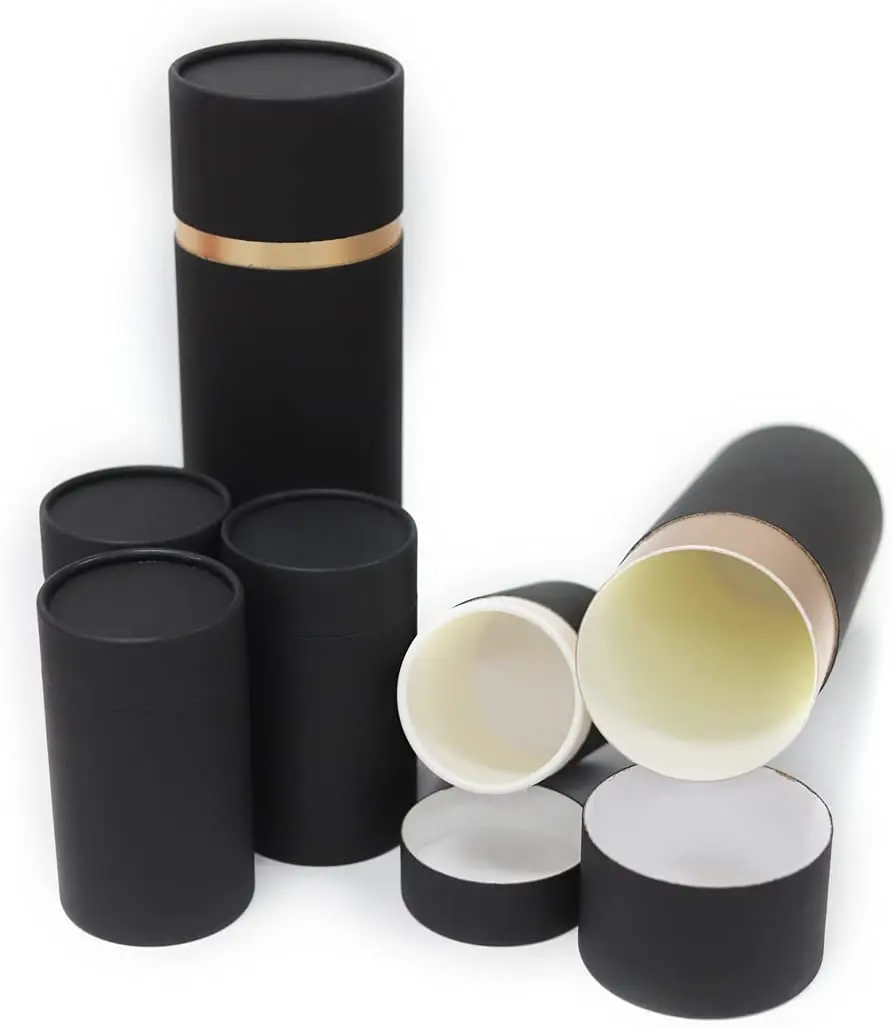 Papierurne  inexpensive urns scattering ceremonies tubes urns black and gold biodegradable scattering urns for ashes