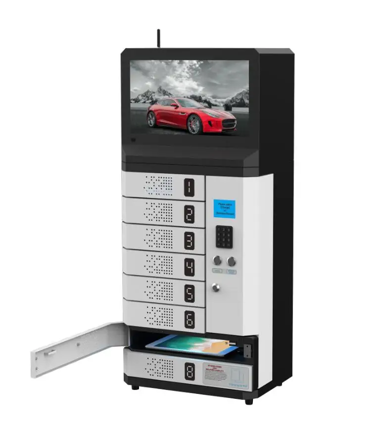New arrival table PD cell phone charging station with lockers Multi-grid charging fast charging