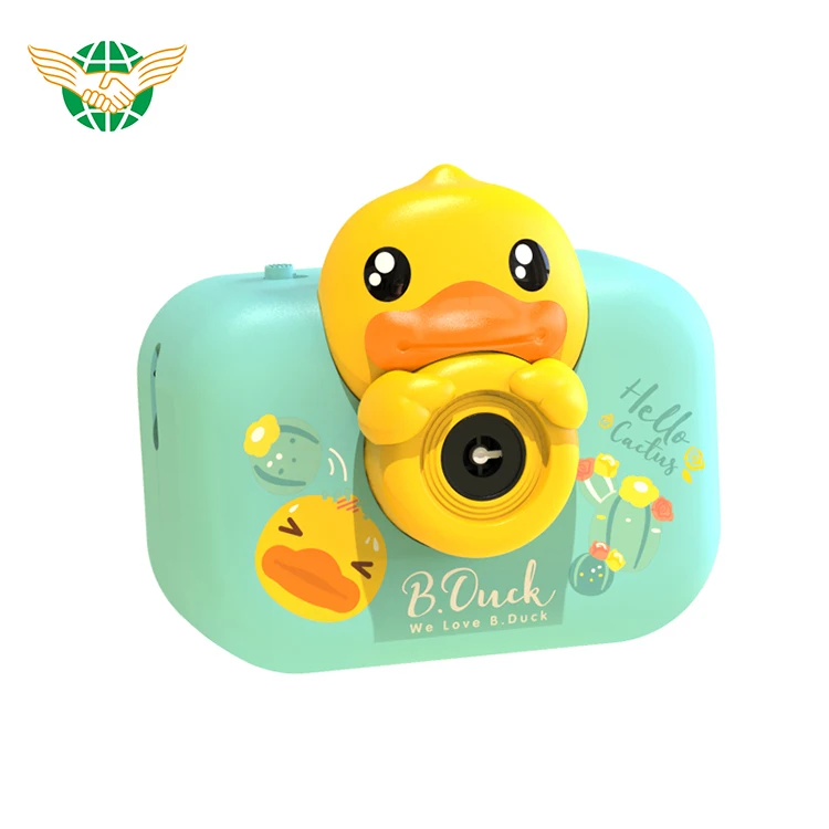 Hot selling B.DUCK cartoon bubble automatic bubble machine toys bubble camera  outdoor toys for kids