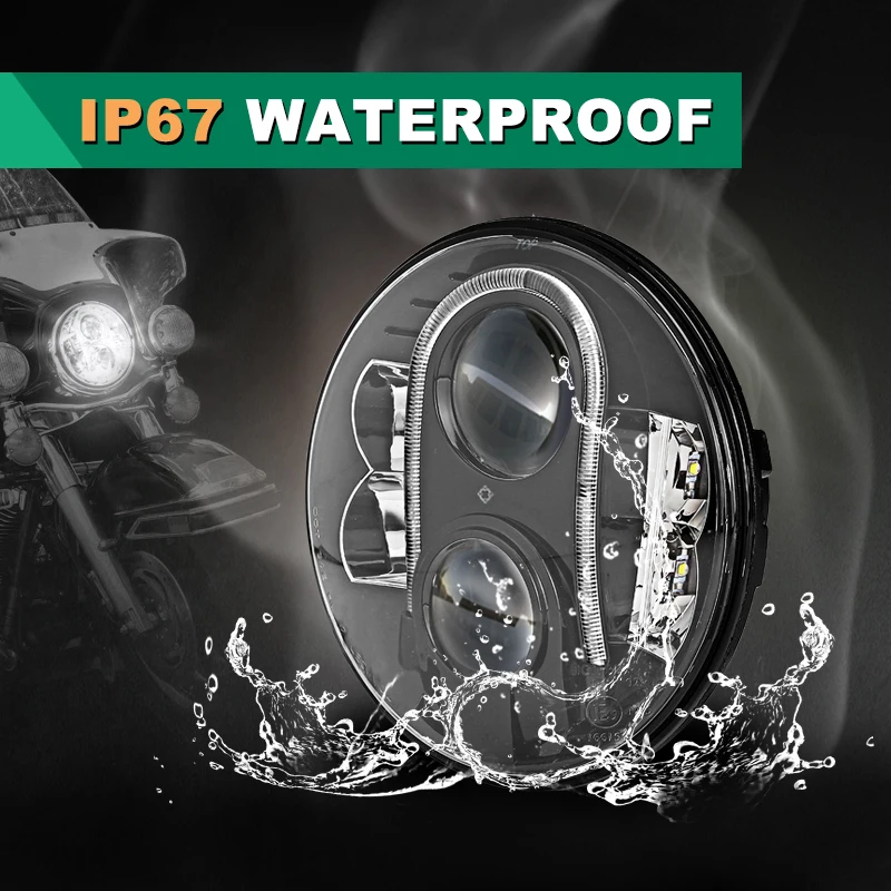 Tuff Plus 7 inch 80W 4x4 offroad led car headlights lamp 3000lm led lamp headlight for motorcycle