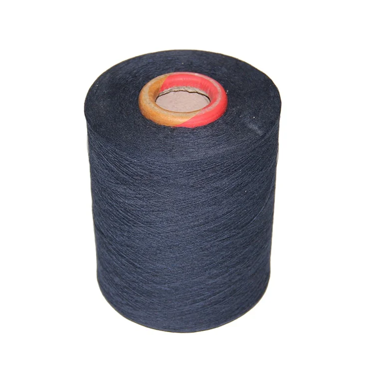 10s black recycled cotton oe 65/35 pc oe yarn manufacturer