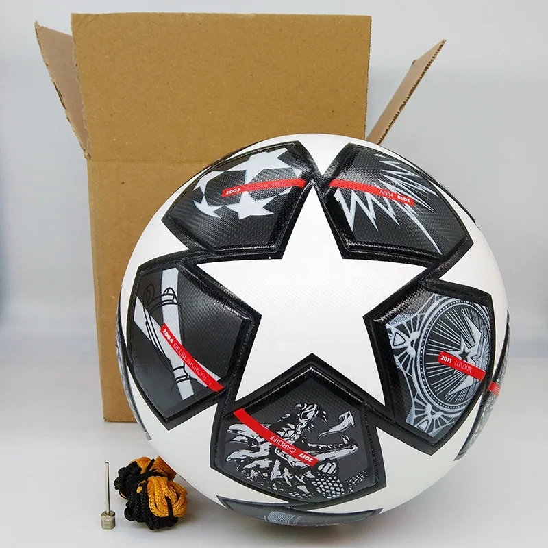 Factory Wholesale Soccer Ball High Quality PU Seamless Football Balls Team Sports Adult Kid Match Training Ball Custom