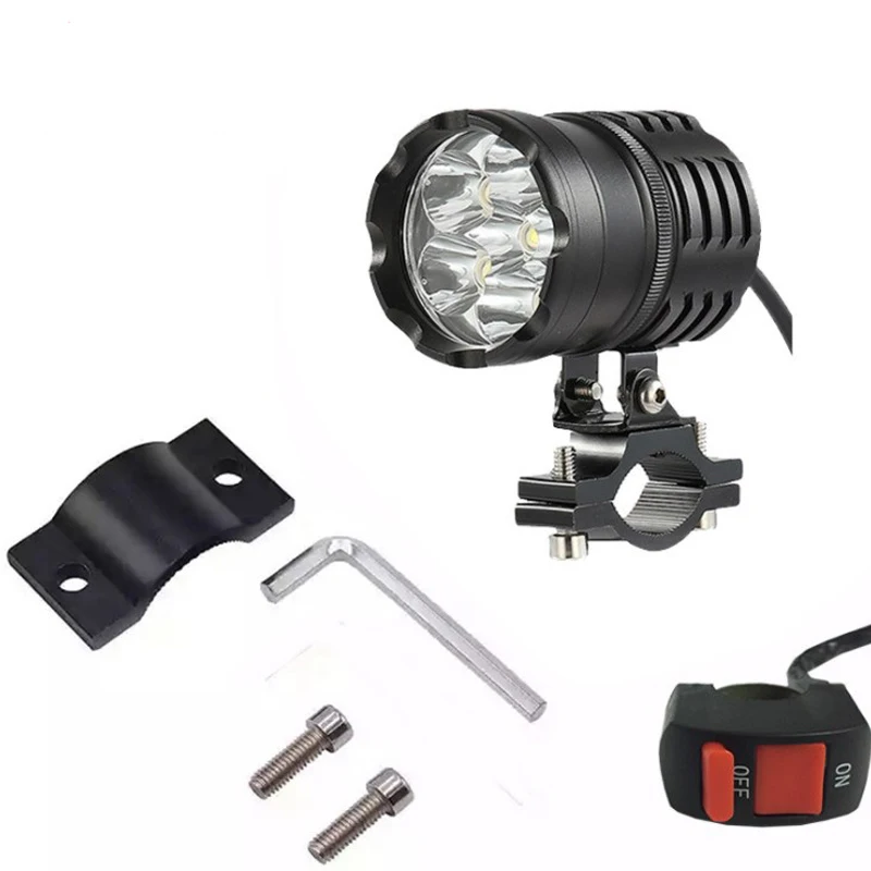 36W 3200 Lumen 6LED Powerful Bike Front Light Motorcycle Headlight with Switch