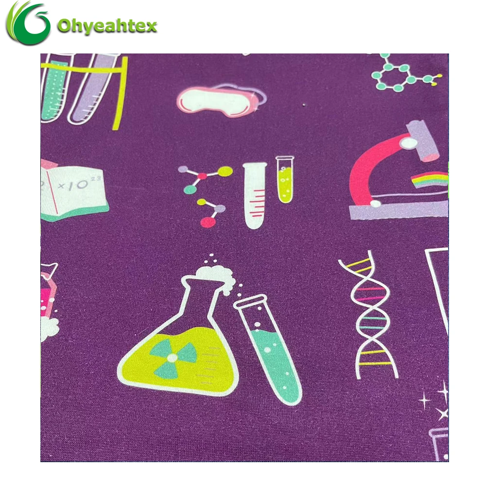 200GSM High Quality Custom Cartoon Digital Printed Organic Cotton Fabric For Baby