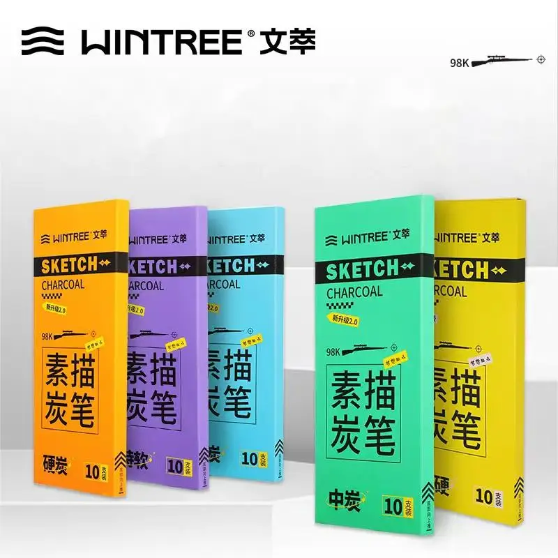 Artist Drawing Sketch Charcoal Graphite Pencils Art Set soft medium hard charcoal pencil