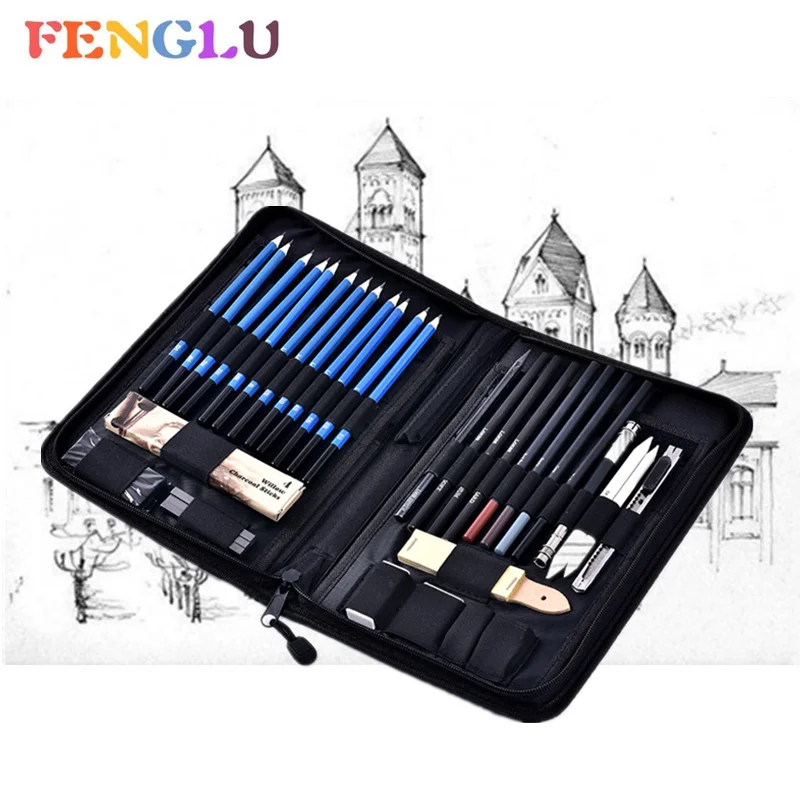 
40 pieces drawing sketching pencil art set painting set 