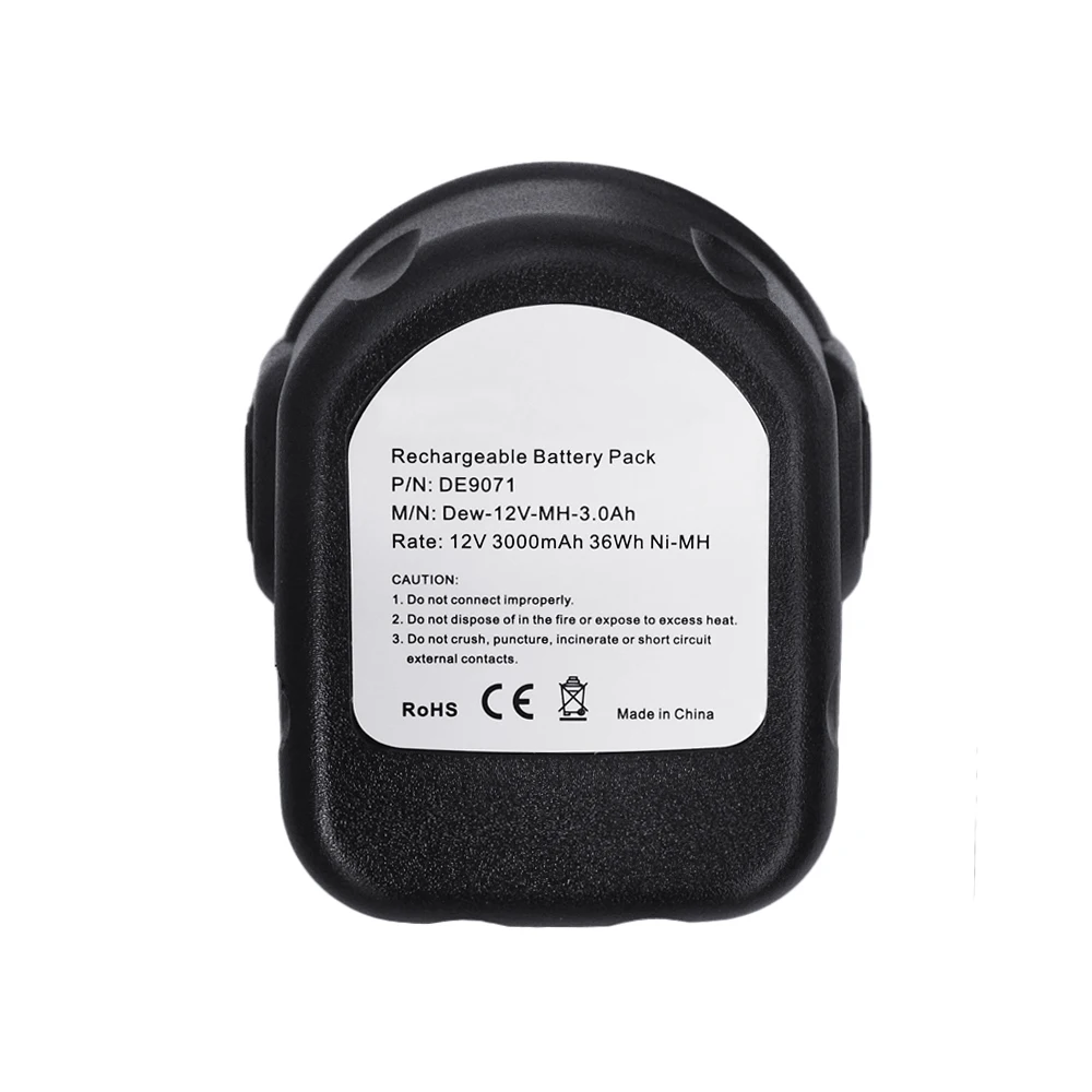 For Dewalt DE9071 DW9072 DE9075 Hot Sale 12V Drill Power Tools Batteries Replacement 2.0A NI-MH Rechargeable Batteries
