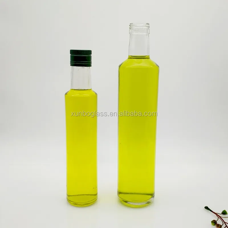 100 ml 250 ml 500 ml 750 ml 1000 ml Clear Round Shape Olive Oil Glass Bottles