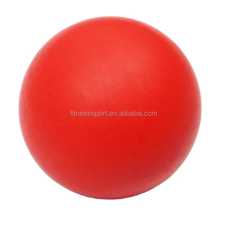 Color Coded Custom Logo Sports Exercise Gym Stress Relief Rehabilitation Silicone Rubber Myofascial Massage Single Lacrosse Ball
