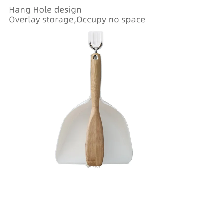 Professional Mini Dust Pan Set PET/PP Broom Head with Eco-friendly Bamboo Brush for Desktop Cleaning at Home