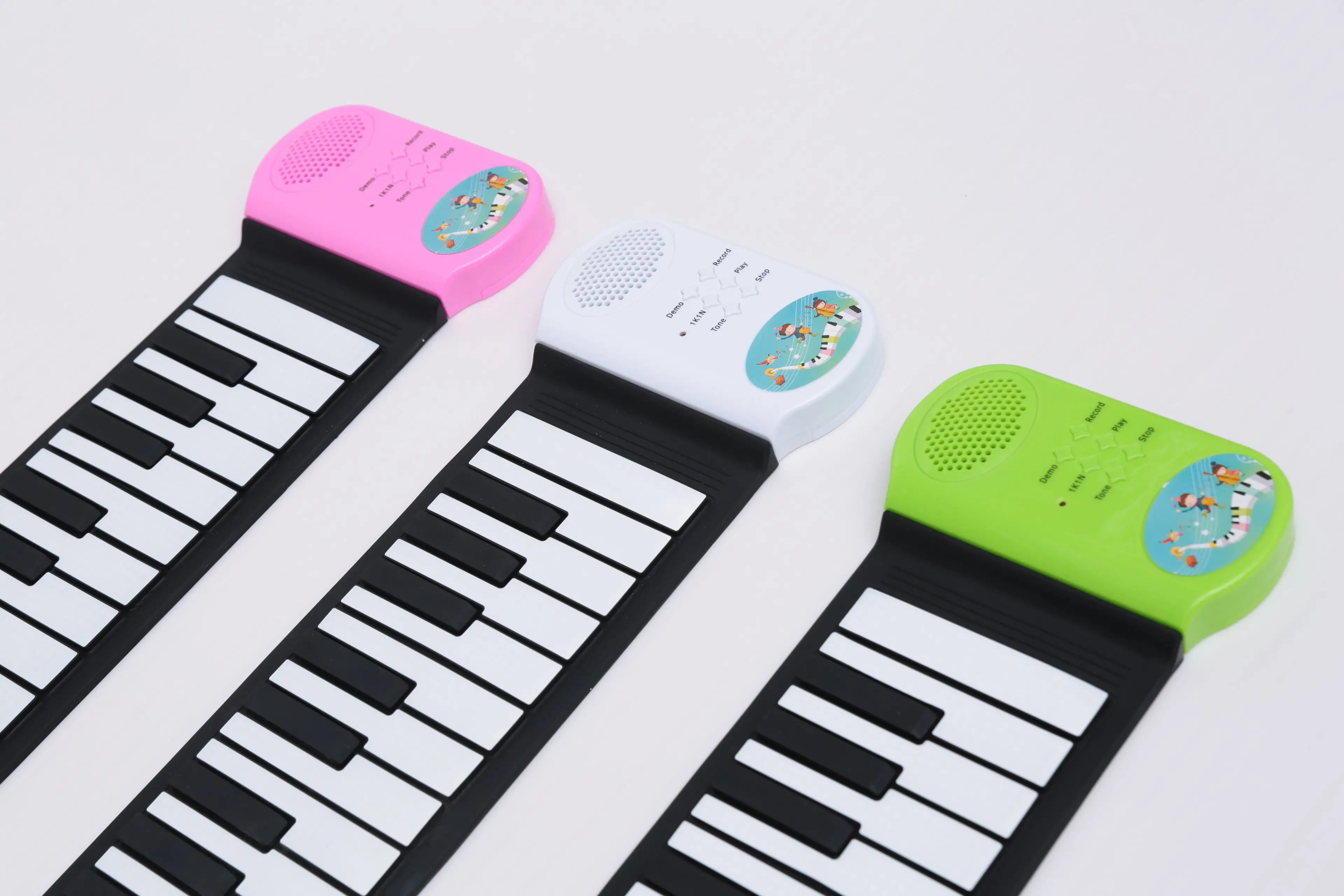 Hand roll up piano with 49 keys for children perfect gift for beginners with multi-color dogital soft touching piano