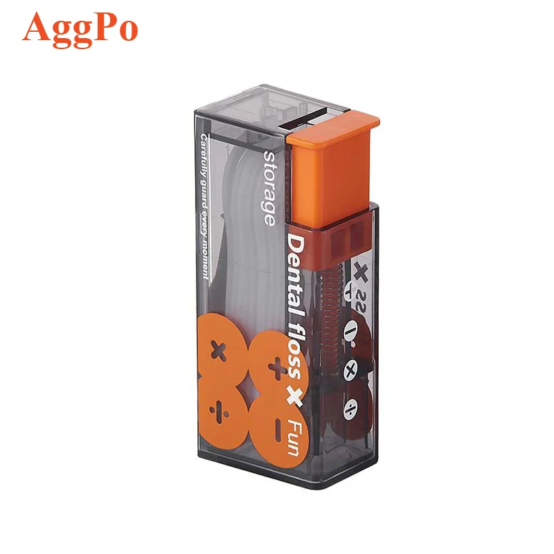 Dental floss box portable automatic pop-up toothpick box ultra-fine creative dental floss rod storage box dental floss tube