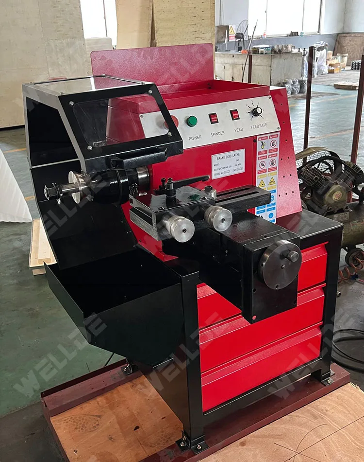 WELLDE C45 Brake Disc Drum Lathe For Car Repair Cutting Machine