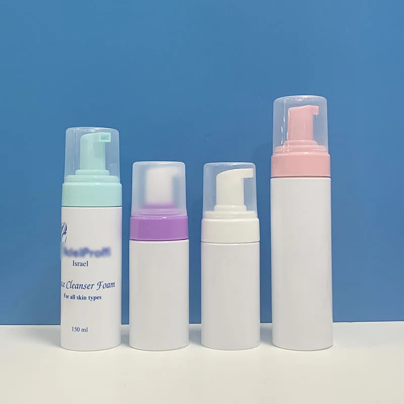 30ml 50ml 100ml 150ml 180ml 200ml PET Empty White Foam Soap Dispenser Bottle for Cosmetic Packaging