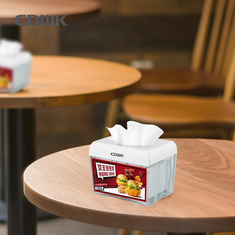 Heaidea table napkin dispenser  promotional cards space ABS material facial tissue box cover for restaurant home CD-8887