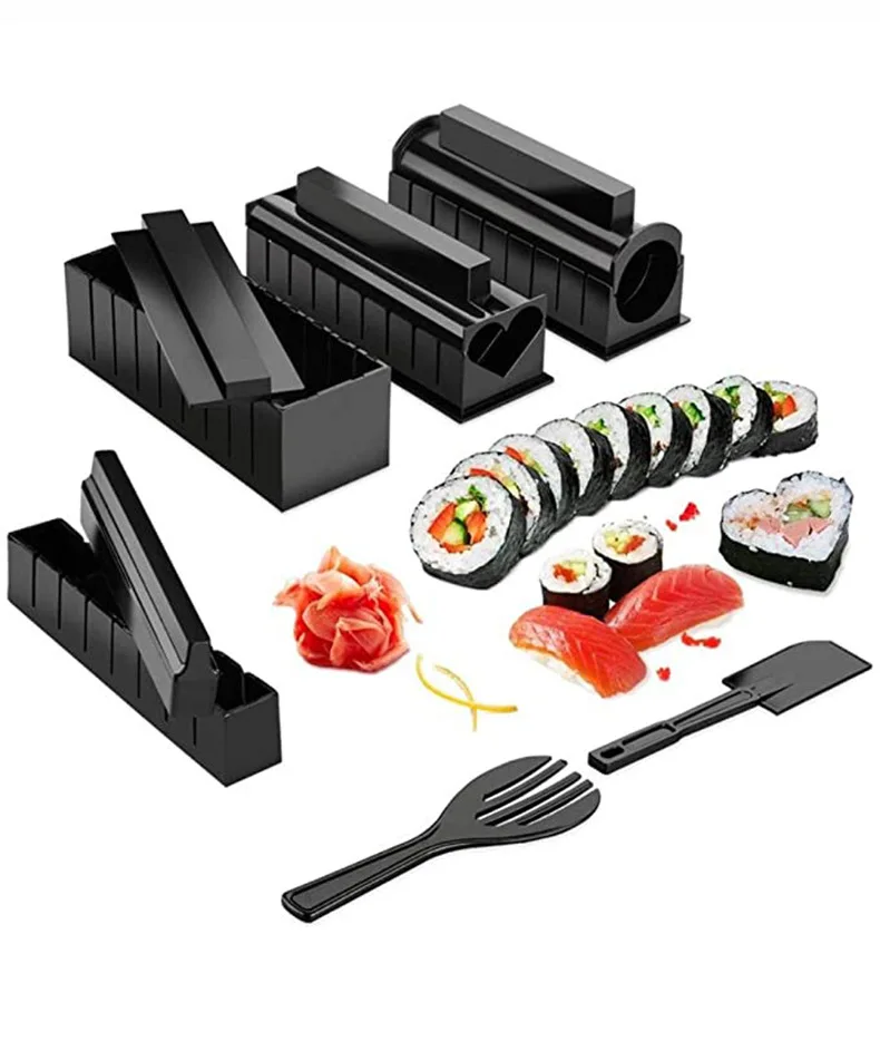 Wholesale New Products Plastic Manual 10 in 1 Sushi Roll Molds Sushi Making Tool Kit Sushi Kit Set