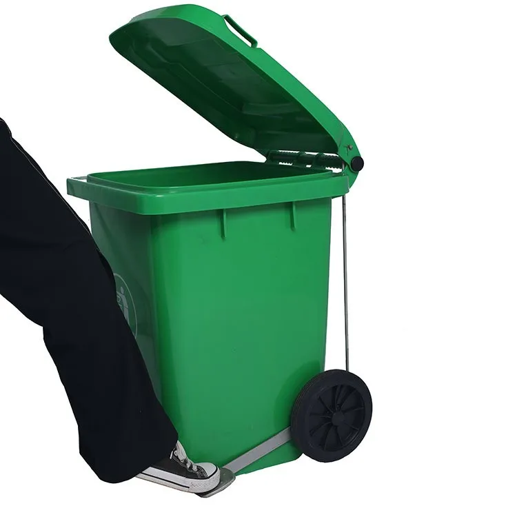 Factory Wholesale Plastic Dustbin Outdoor Plastic Trash Can Trash Can 50 Liters Waste Bins With Wheels