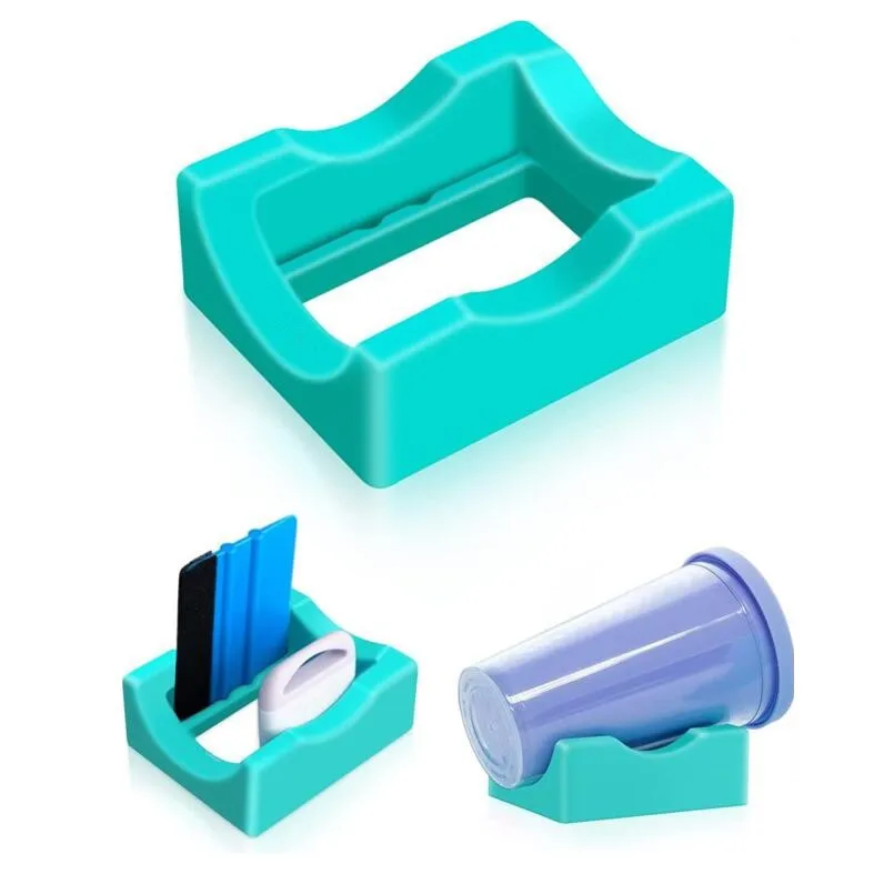 Cross-border Hot Selling Small Silicone Cup Tomac Cup protection Insulated Cup Holder square Non-slip Glass Holder