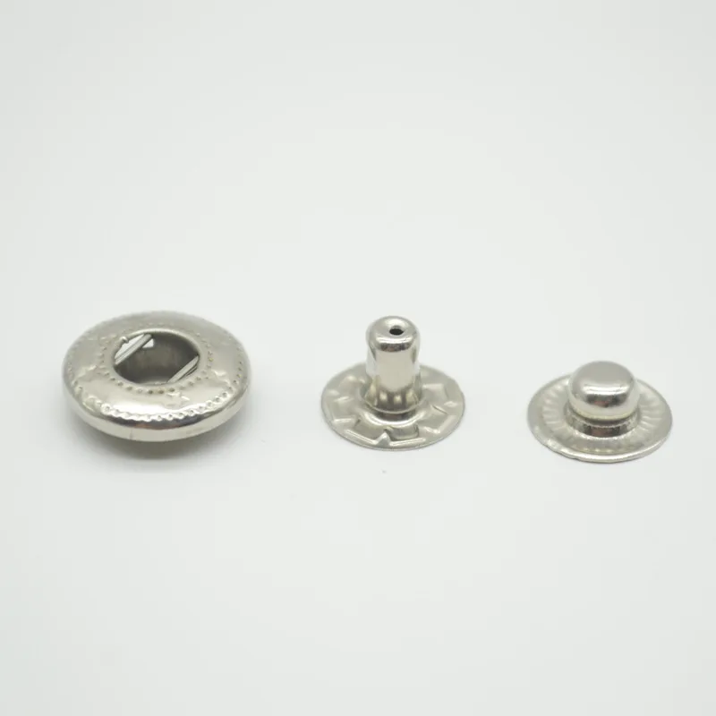 Metal four buckle color flat plate button cotton coat down coat lacquer buckle with four buckle