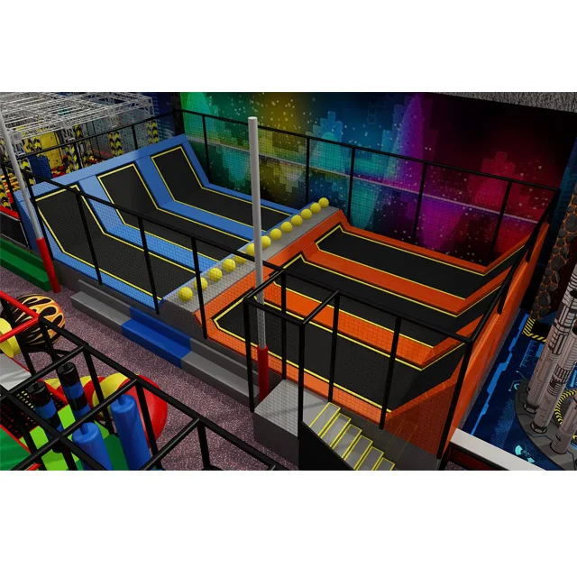 China Trampoline Kids Gym Equipment Climbing wall  Indoor Trampoline Park
