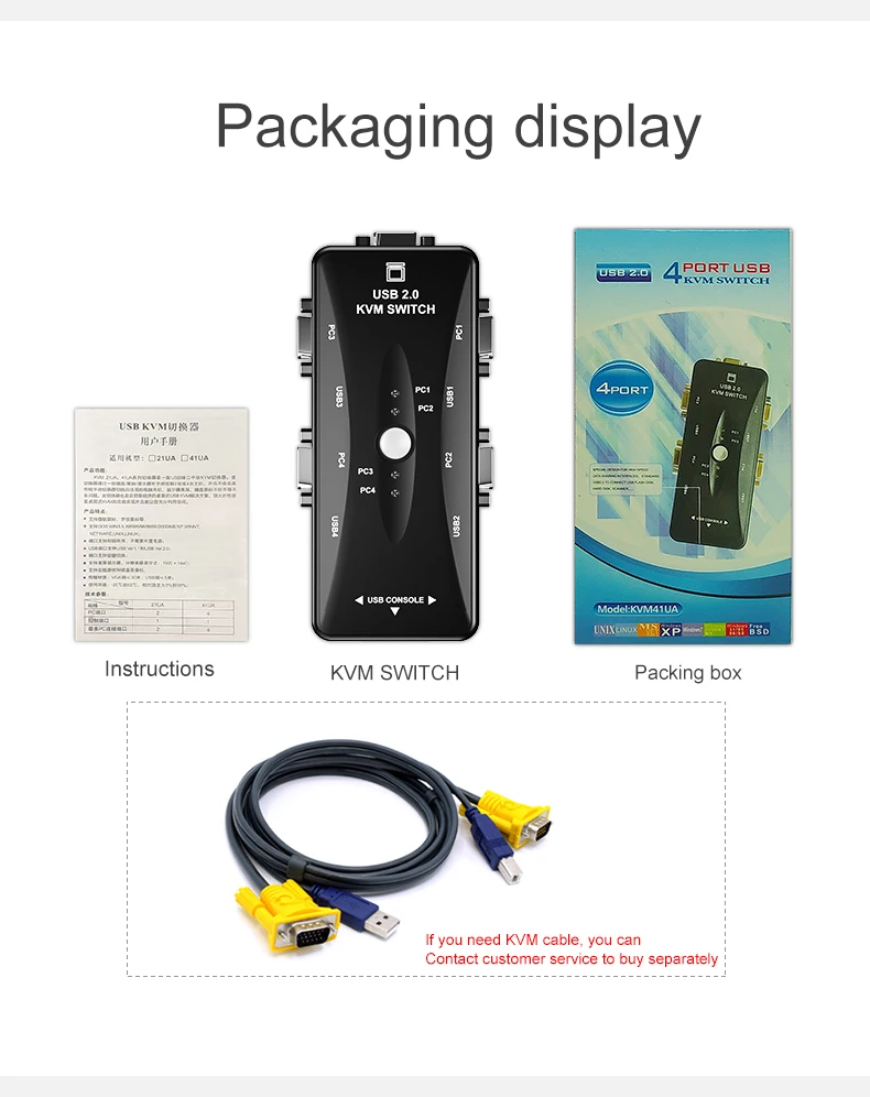 Распродажа, Новое поступление, 4-портовый USB-разветвитель VGA KVM, 4-в-1, адаптер F 1, монитор, мышь, клавиатура на 4 ПК