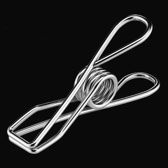 Wholesale Binder Clips Stainless Steel Paper Clip Clothes Pegs Hight Quality Hollow