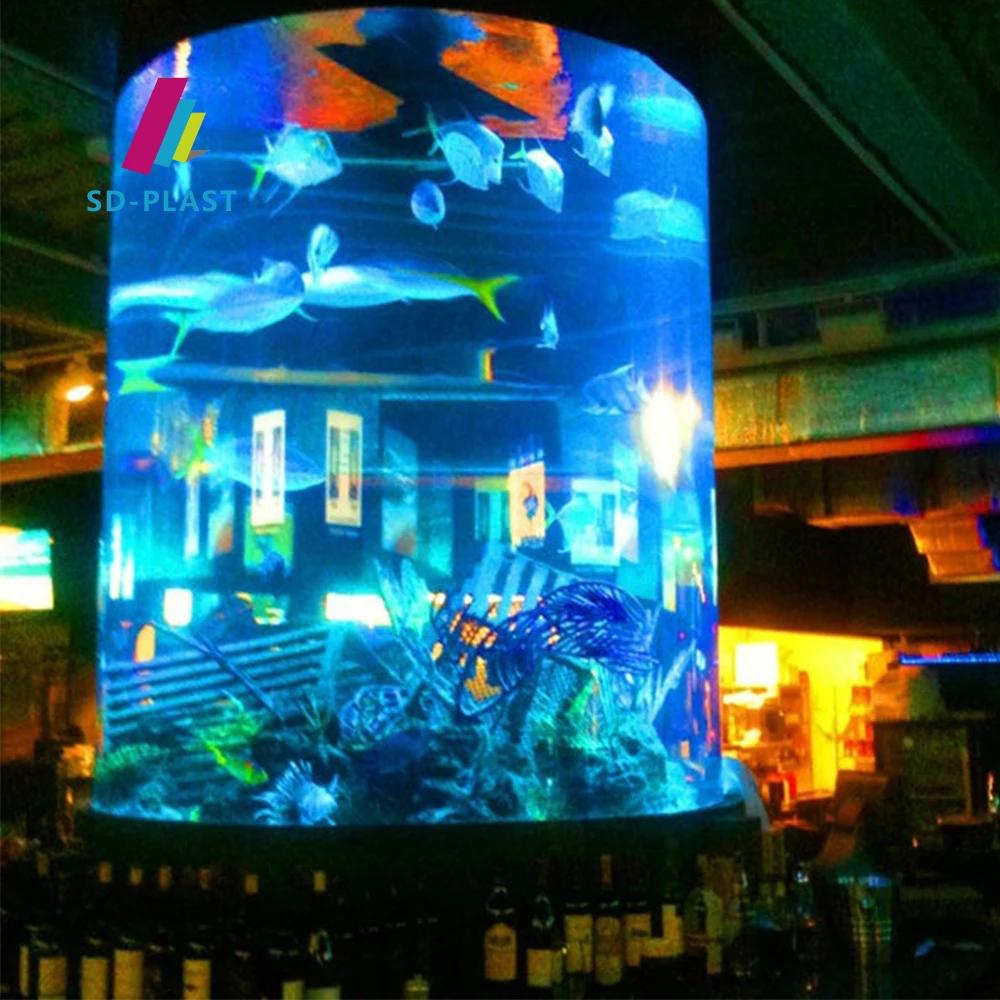 Hot selling acryl cylinder aquarium pmma plastic acrylic glass for tunnel aquarium