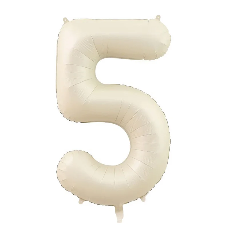 40Inch Ivory Color Number Single party Balloons 0-9 Digital Foil Helium Ball Girl Kids Adult Happy Birthday  balloons numbers