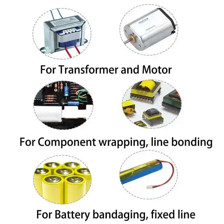 Mylar Masking Tape Flame Retardant Heat-resistant Polyester Acrylic Adhesive Tape Colorful Pet Insulation Mara Tape