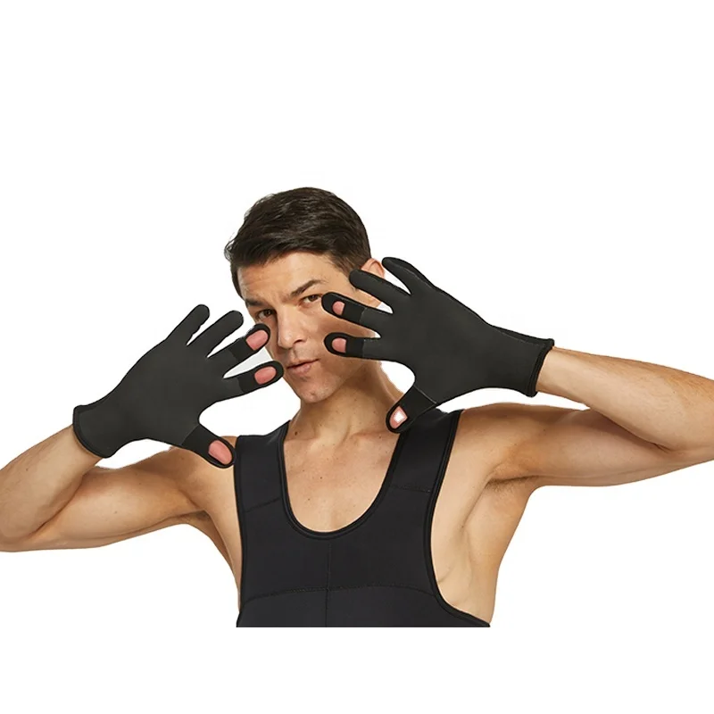 UOO CR Neoprene Swimming Diving Gloves with Finger-Leaking